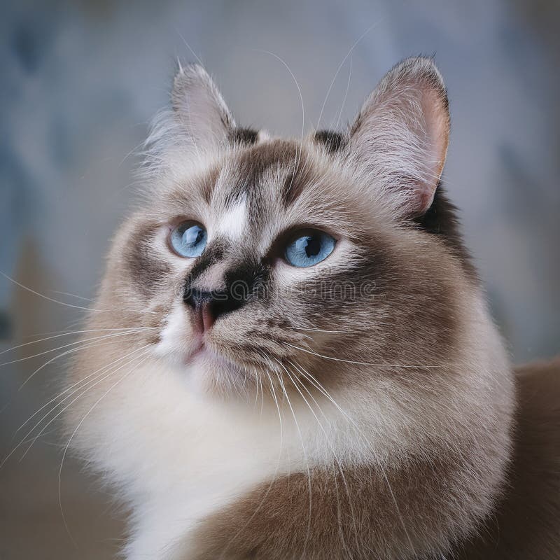 Detaillierte Ansicht der Schneeschuhkatze vektor abbildung