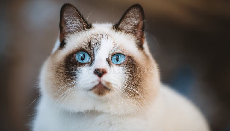 Detaillierte Ansicht der Schneeschuhkatze vektor abbildung