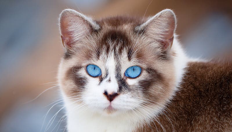Detaillierte Ansicht der Schneeschuhkatze vektor abbildung