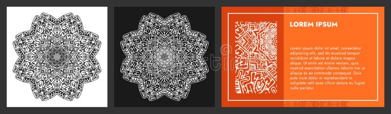 Detaillierte ethnische Vektorverzierung in Form einer Blume. de facto handdrawn Muster mit Elementen der keltischen Art. Vektormandala für dekorative Elemente