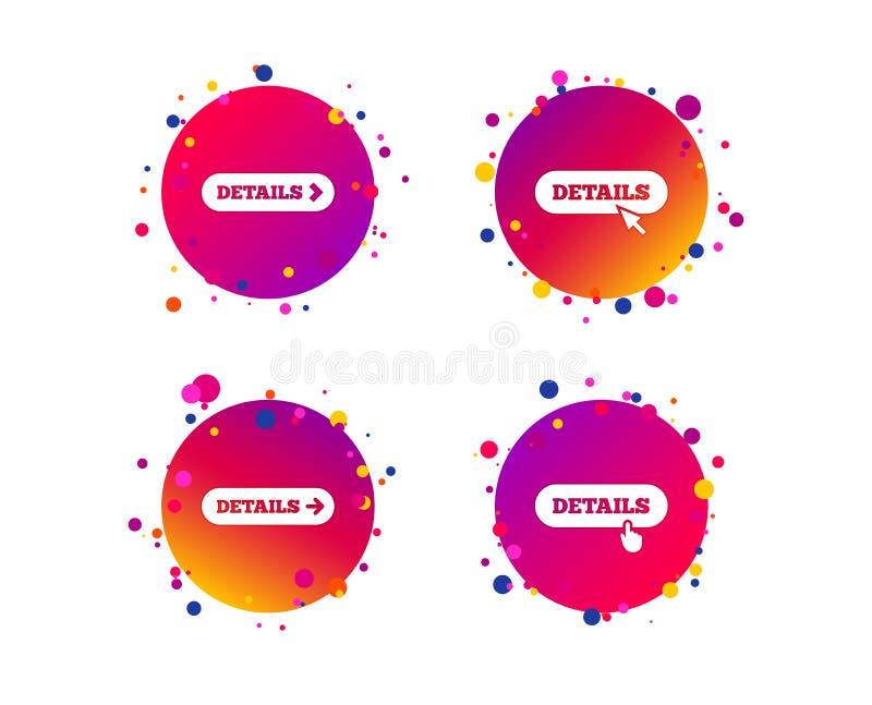 More with Arrow Sign Icon. Details Symbol Stock Vector Illustration