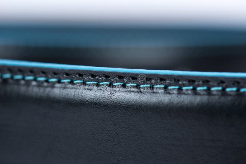 Details on Black Classic Belt with Blue Line Stock Image - Image of ...