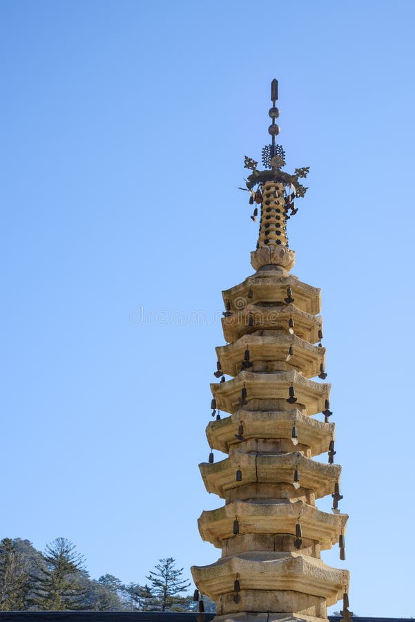  Details der alten koreanischen Pagode stockfotografie