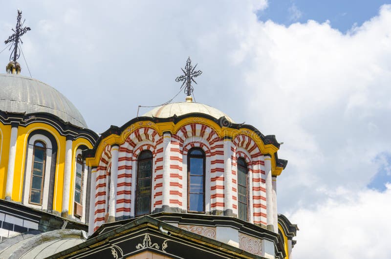 Details der Kirchenhaube in Rila, Bulgarien stockfoto Details der Kirchenhaube in Rila, Bulgarien stockfoto
