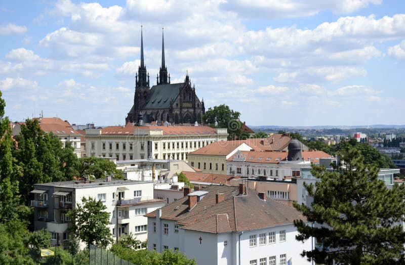 Details en architectuur uit Brno stock afbeelding