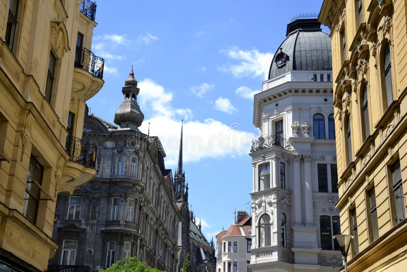 Details en architectuur van Brno stock foto