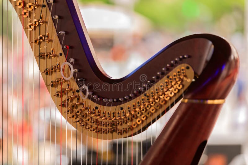 Details of harp royalty free stock photography