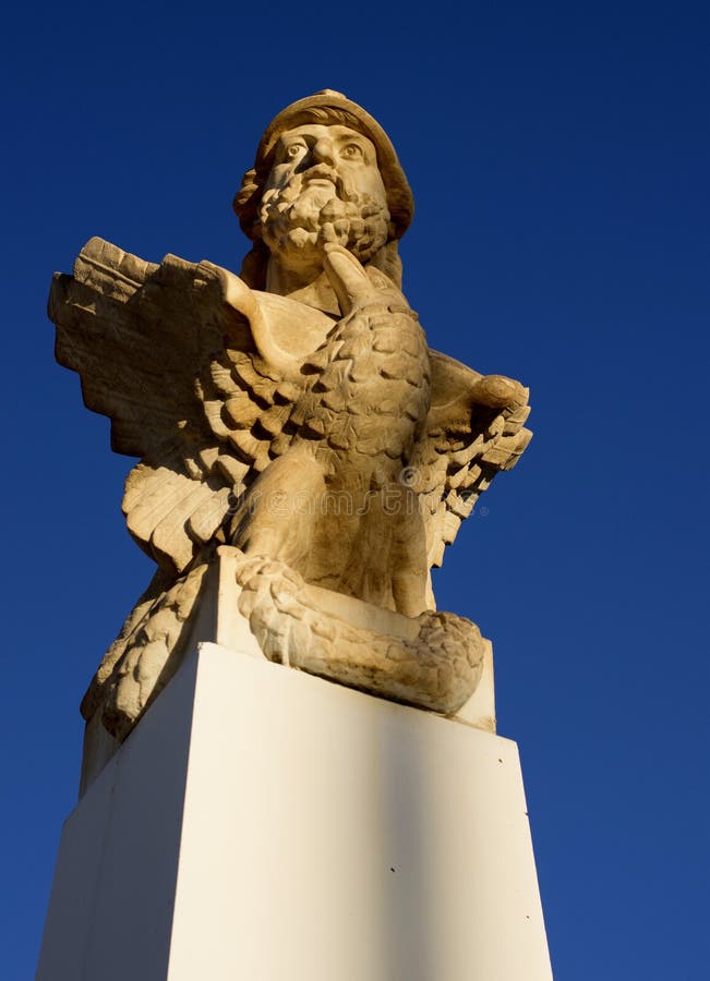 Details of a Historical Statue in Cyprus Stock Image Image of