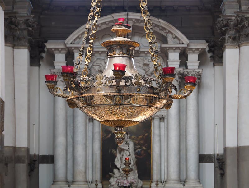 Inside Santa Maria della Salute, cathedral of Venice with sculptures and details stock images Inside Santa Maria della Salute, cathedral of Venice with sculptures and details stock images