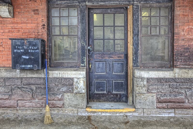 Details of the Old Galt Train Station, Ontario, Canada Stock Photo