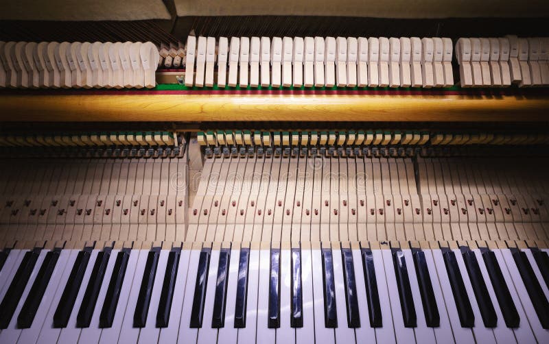 Details of an Open Upright Piano Stock Image Image of abstract