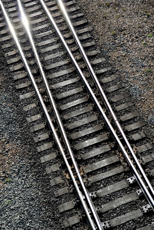 Details of railway tracks stock photo. Image of diverging 6523680
