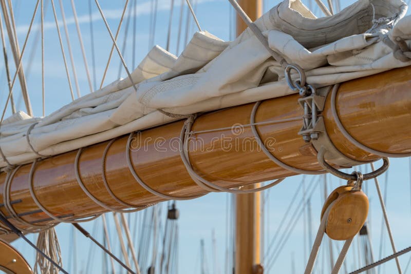 Details of a sailboat in old style