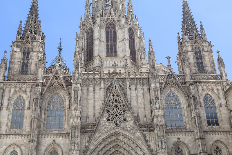 Details van de Kathedraal van Barcelona in Gotisch Kwart, Spanje royalty-vrije stock afbeeldingen Details van de Kathedraal van Barcelona in Gotisch Kwart, Spanje royalty-vrije stock afbeeldingen