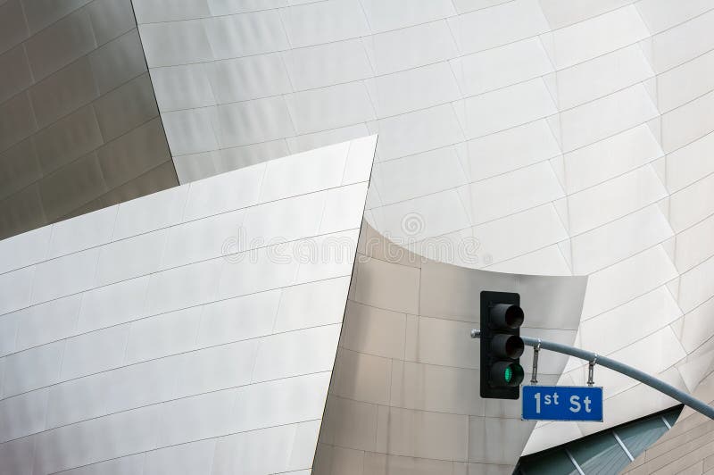 Detalhe de Walt Disney Concert Hall em Los Angeles fotos de stock royalty free Detalhe de Walt Disney Concert Hall em Los Angeles fotos de stock royalty free