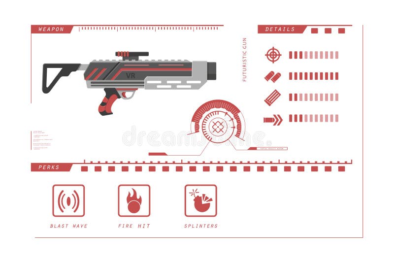 Arma Para O Sistema Da Realidade Virtual Armas Do Jogo Ilustração Stock -  Ilustração de laser, computador: 68597123
