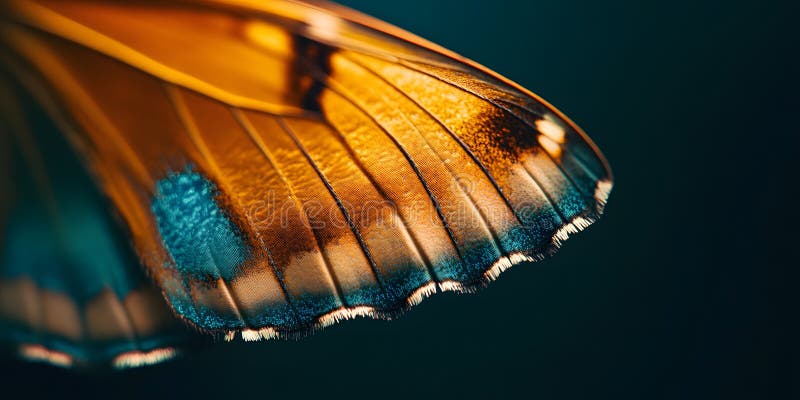 Detaliat Butterfly Wing Macro Fotografie Teal Orange Art Albastru Imagine Verde Maro Negru vector illustration