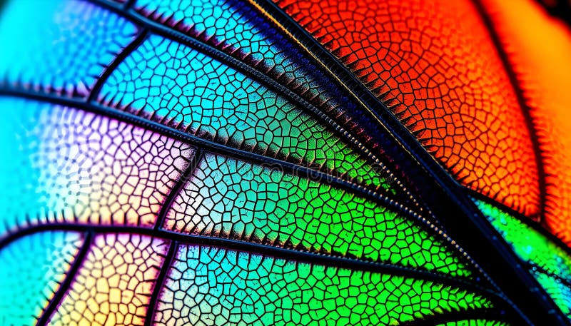 Detalii macrocomandă Vibrantă A Aripii Dragonfly Care Afișează Structura Celulară vector illustration