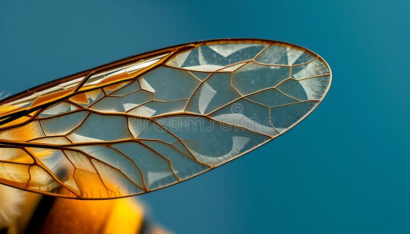 Detaliu despre macroinsectele aripioare Dragonfly și textura irizentă Stock Photo Generative AI vector illustration