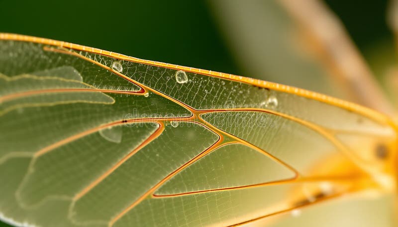 Detaliul macro-insectelor din aripa Dragonfly, natura închegării aripii translucide Generative AI royalty free illustration