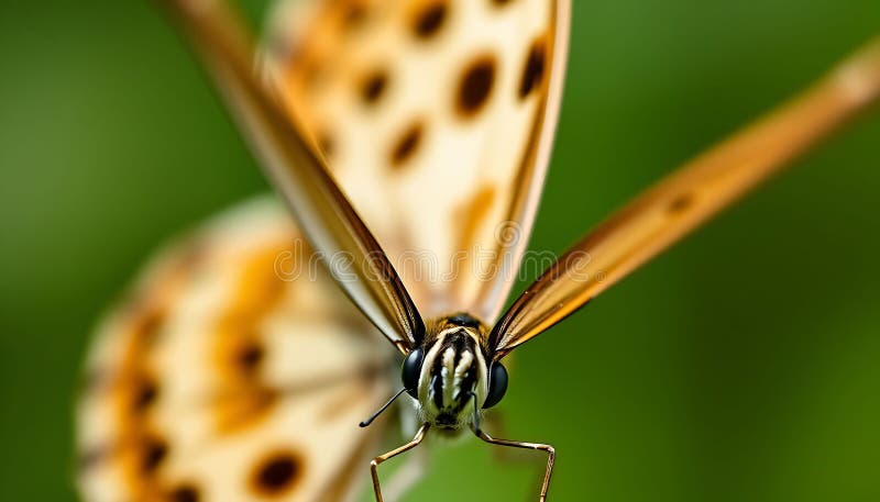 Detaliul macrocomenzii aripii fluture detaliază modelul intricat de insectă și frumusețea Stock Photo Generative AI stock illustration