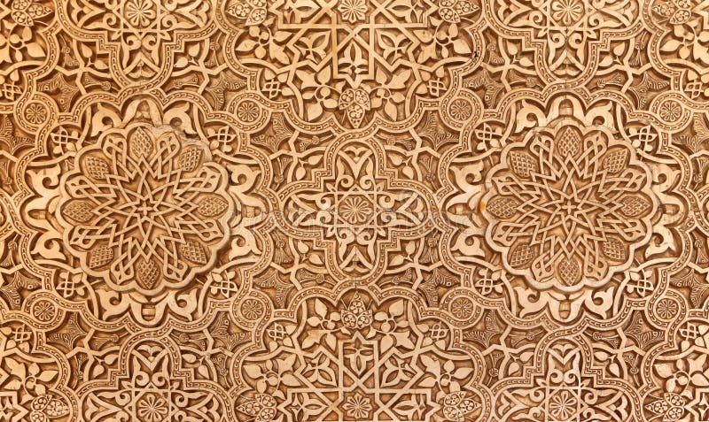 Detalj av islamisk (morisk) tilework på Alhambraen, Granada, Spanien