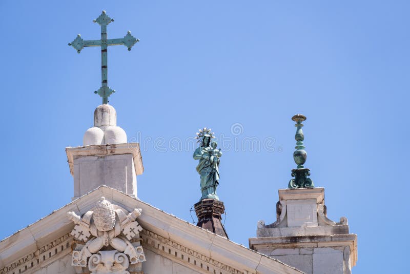 detaljer av basilikadellaen Santa Casa i Italien Marche arkivfoto detaljer av basilikadellaen Santa Casa i Italien Marche arkivfoto