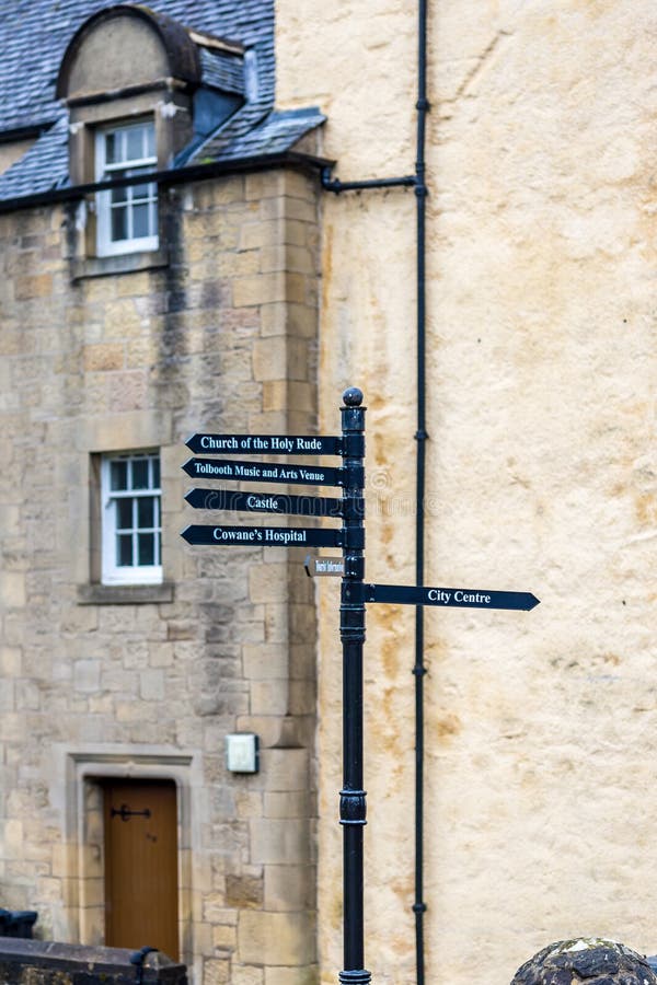 Detaljer av den gamla gotiska mitten av Stirling, Skottland arkivfoto Detaljer av den gamla gotiska mitten av Stirling, Skottland arkivfoto