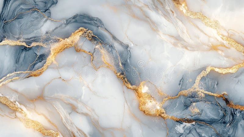 Detaljerad bild av vit marmor med delikat grå och guldvener generativ ai vektor illustrationer