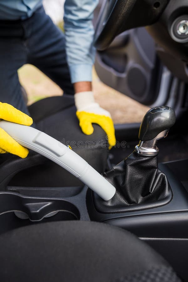 Serie de detalles del coche: Limpieza interior del coche