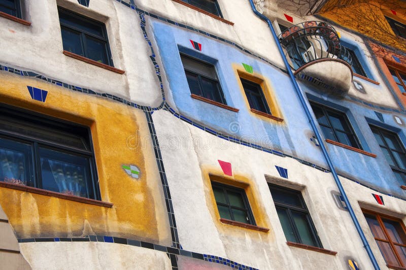 Detalle de la casa de Hundertwasser en Viena fotos de archivo libres de regalías Detalle de la casa de Hundertwasser en Viena fotos de archivo libres de regalías