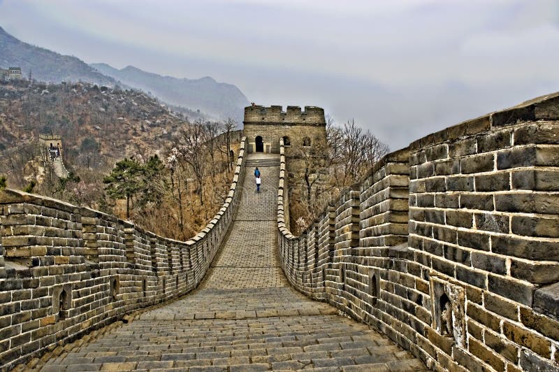 Detalle de la Gran Muralla de China en HDR imágenes de archivo libres de regalías Detalle de la Gran Muralla de China en HDR imágenes de archivo libres de regalías