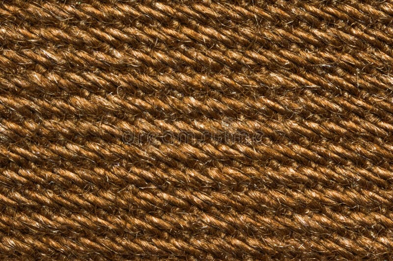 Detalle de macro textil de algodón. Cierre de tejidos de tejidos marrones texturados