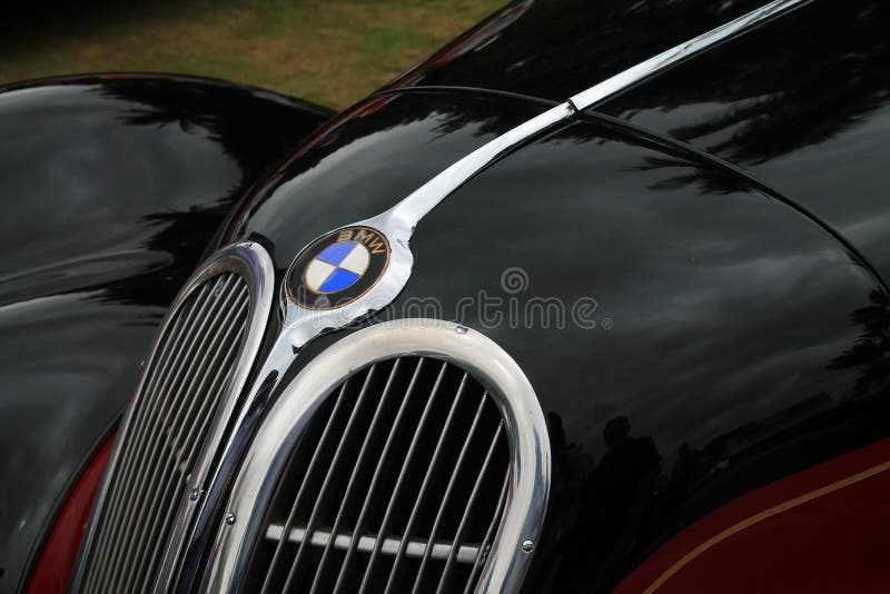 Detalle del frente del coche de deportes del bmw del vintage foto de archivo libre de regalías Detalle del frente del coche de deportes del bmw del vintage foto de archivo libre de regalías