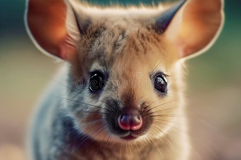 Detalle del ratón de mascota disparo de un lindo ratón marrón libre illustration
