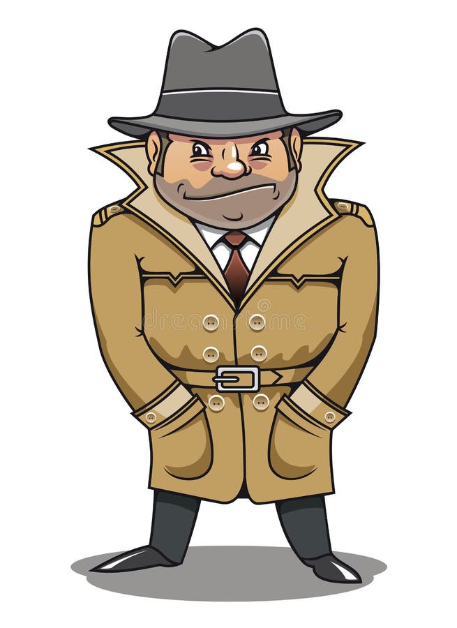 Detective agent or spy man stock illustration Detective agent or spy man stock illustration