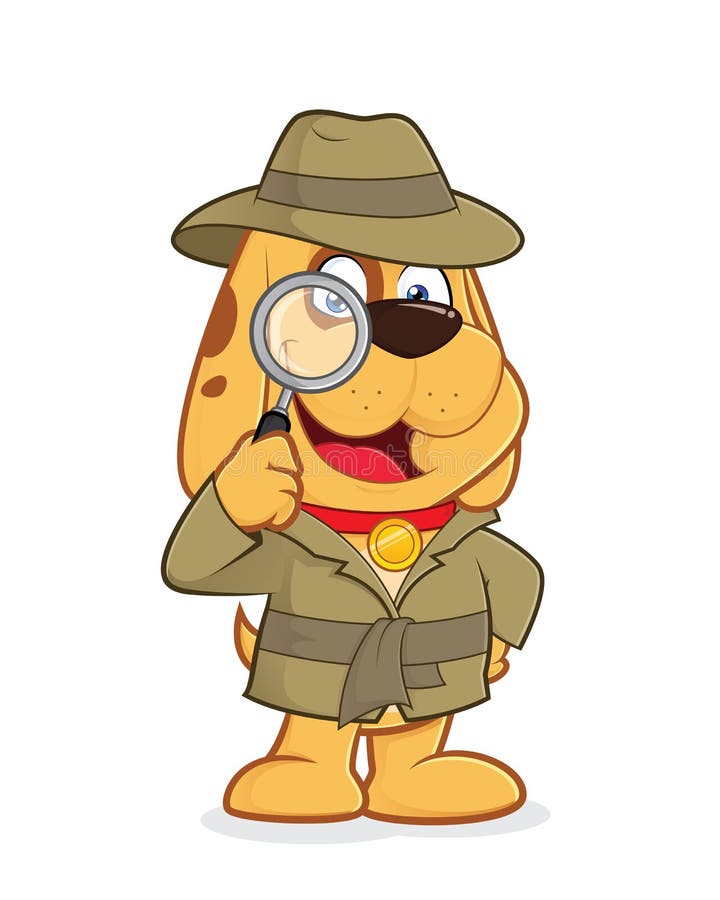 Detective Dog ilustración del vector. Ilustración de vigilancia - 55315368