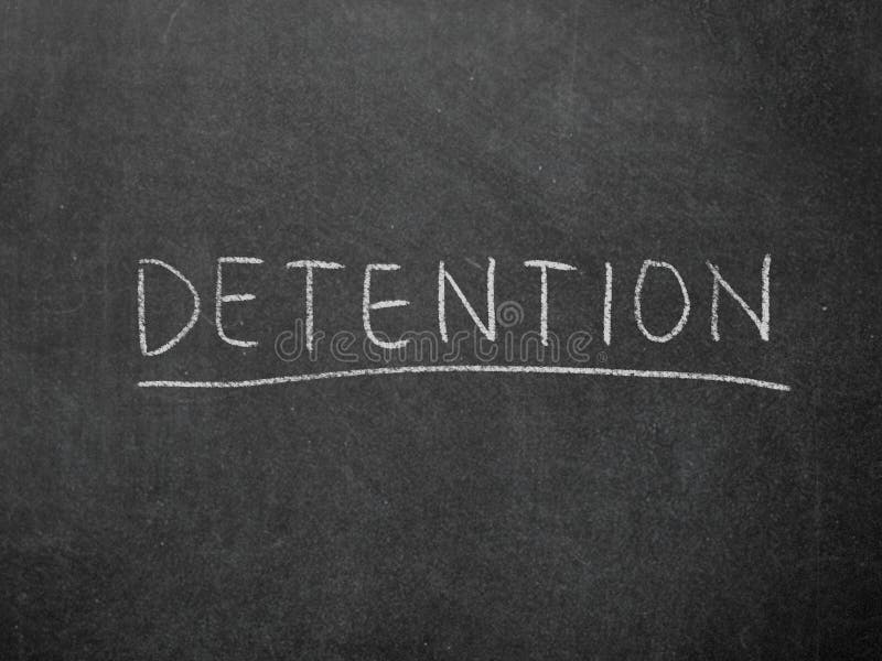 Detention stock image. Image of chalkboard, blackboard 241951467
