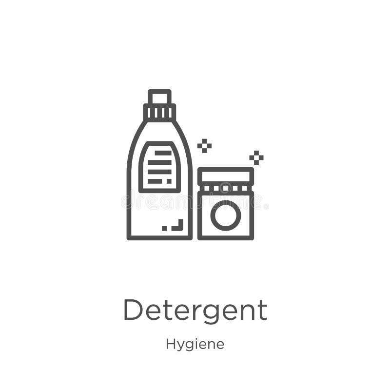 Detergent icon vector from hygiene collection. Thin line detergent outline icon vector illustration. Outline, thin line detergent royalty free illustration