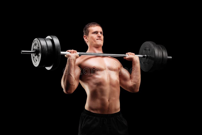 Determined Athlete Lifting a Heavy Weight Stock Image Image of lifting, male 48262835