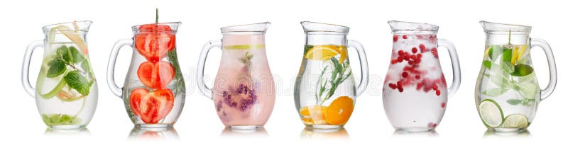 Detoxwassersammlung lizenzfreies stockbild Detoxwassersammlung lizenzfreies stockbild