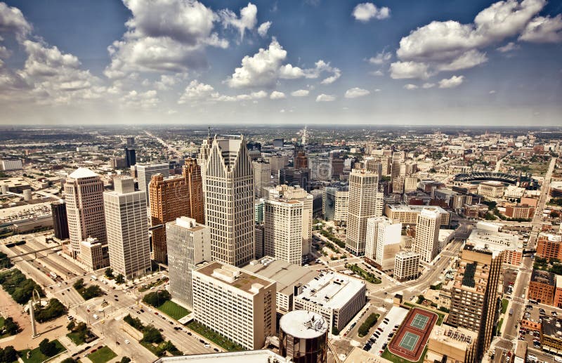 Detroit do centro imagens de stock Detroit do centro imagens de stock