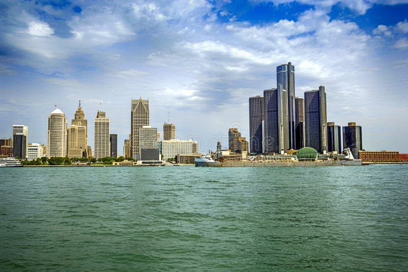 The Detroit International Riverfront Editorial Image Image of