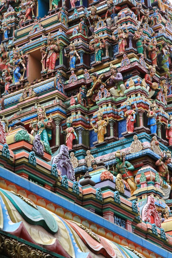 Dettagli del Gopuram fotografia stock libera da diritti