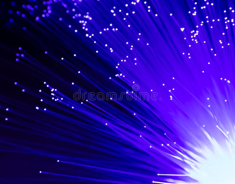 Dettaglio del mazzo crescente blu di fondo delle fibre ottiche, veloce fotografia stock libera da diritti Dettaglio del mazzo crescente blu di fondo delle fibre ottiche, veloce fotografia stock libera da diritti