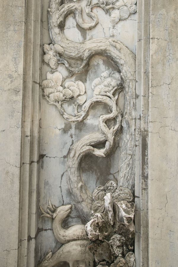 Dettaglio architettonico dell'Asia orientale fotografia stock libera da diritti