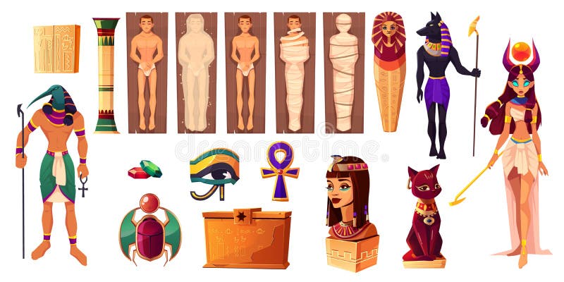 Deuses egípcios Thoth e Hathor Atributos antigos