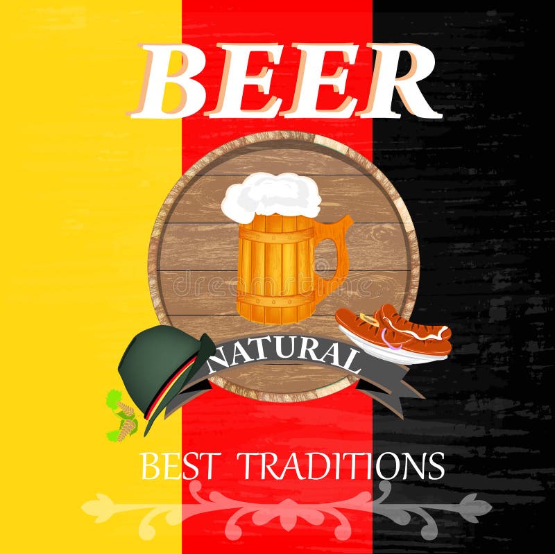 Deutsch Beer stock vector. Illustration of menu, gourmet 34363306