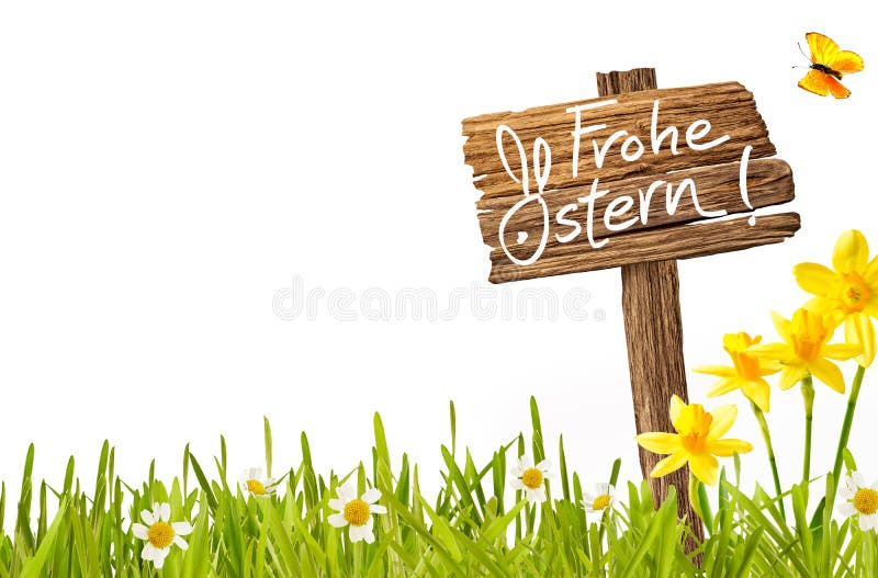 Deutsch-Ostern-Grußkarte Frohe Ostern