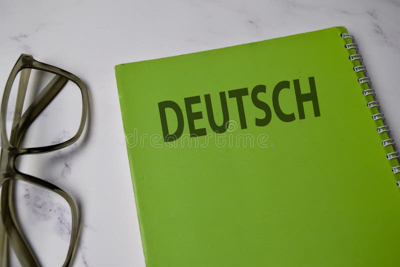 Deutsch Write on a Book Isolated on Office Desk Stock Photo Image of notice, book 178935906